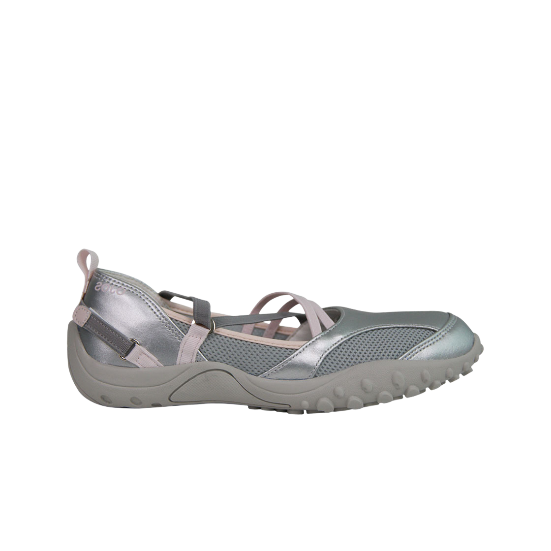 오호스 스트랩 엠보싱 토 슈즈 실버(OJOS Strap Embossed Toe Shoes Silver)