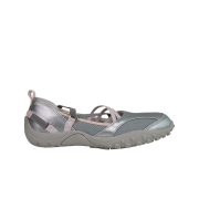 OJOS Strap Embossed Toe Shoes Silver