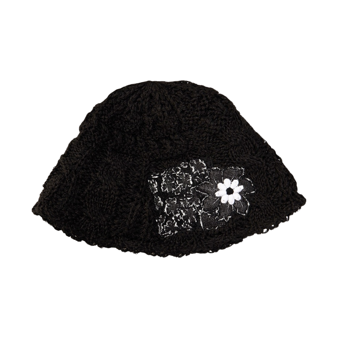☆韓国の人気☆【THE GREATEST】☆Patch Flower Bucke.t☆ 더그레이티스트 패치 플라워 버킷햇 블랙 | THE GREATEST | KREAM