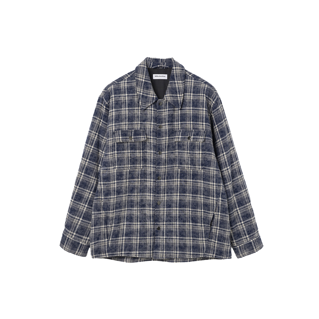 밀로 아카이브 플레이드 체크 패딩 셔츠 빈티지 네이비(Millo Archive Plaid Check Padding Shirts Vintage Navy)