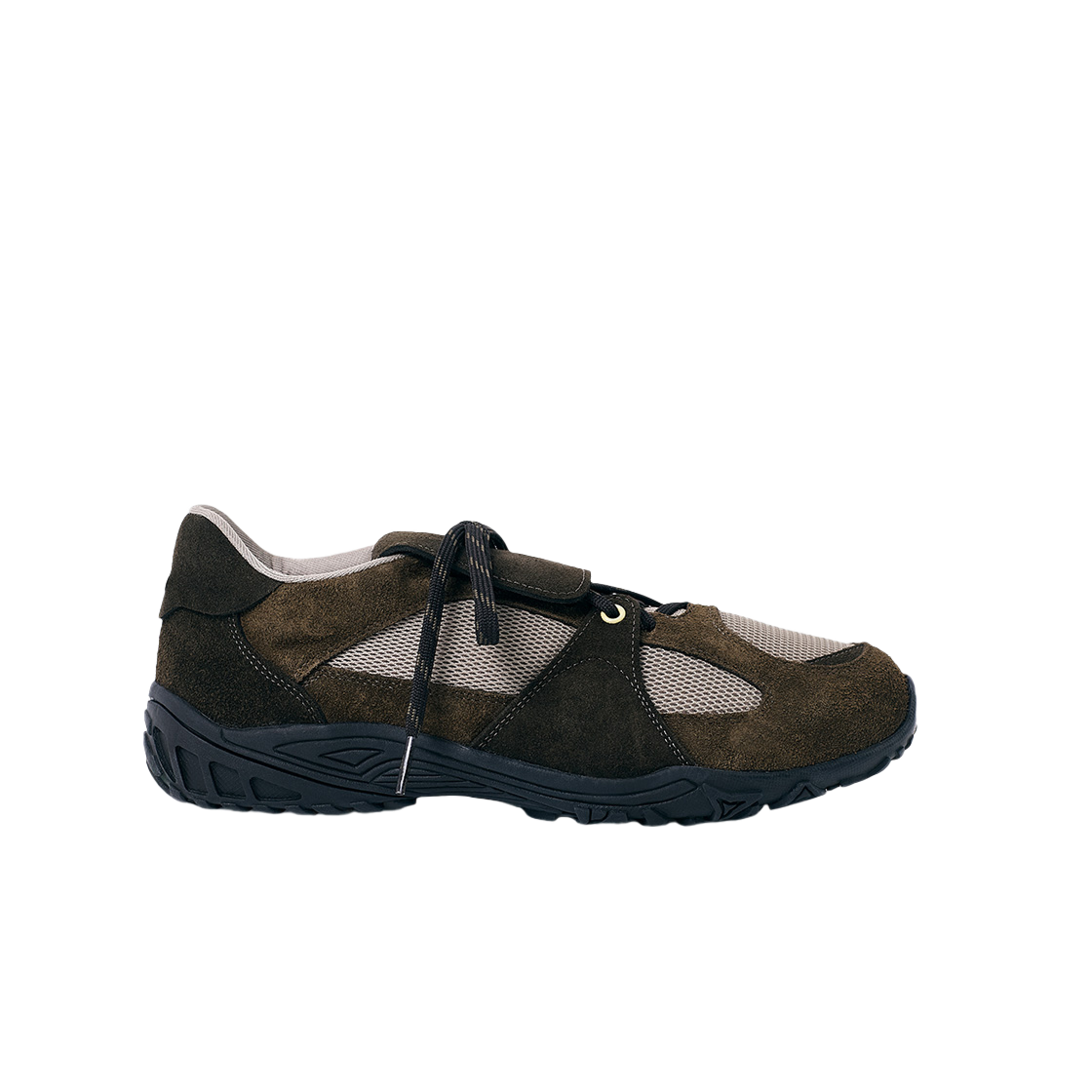 NT31050KB NegativeThree Asymmetry Sneakers Khaki Brown - 대표 이미지 #1