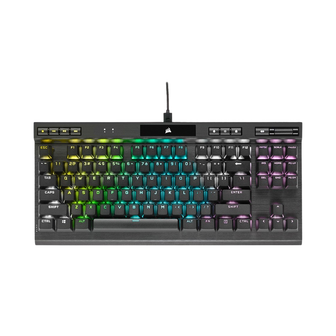 커세어 K70 RGB 텐키리스 게이밍 기계식 적축 키보드 레드(Corsair K70 RGB Tenkeyless Gaming Mechanical Keyboard Red)