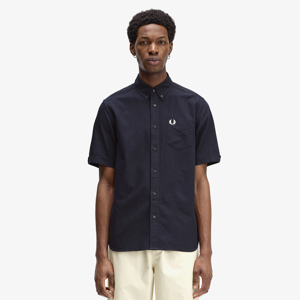 프레드페리 숏 슬리브 옥스포드 셔츠 네이비(Fred Perry S/S Oxford Shirt Navy) - 2