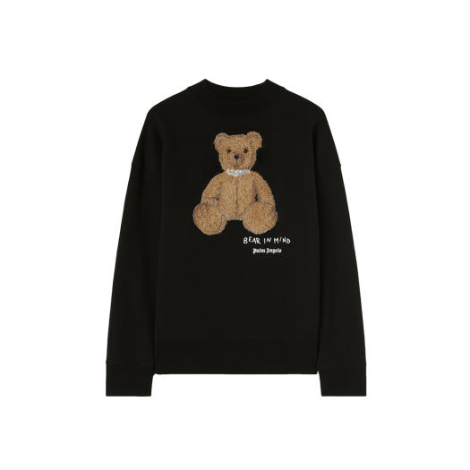 P6MMAB199 PALM ANGELS Bear In Mind Crewneck Dark Grey