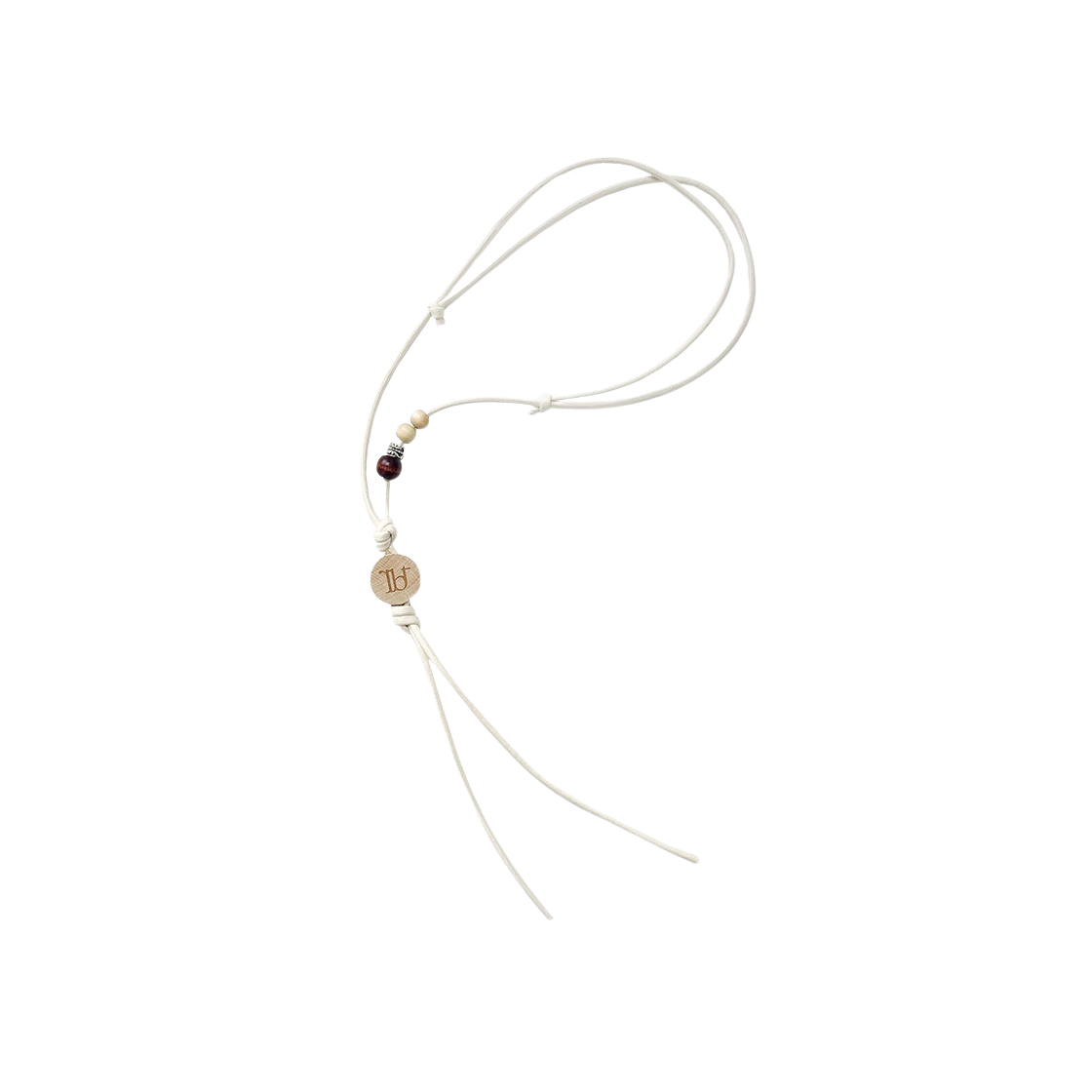 루바티 우든 토큰 네크리스 크림(Rubati Wooden Token Necklace Cream)