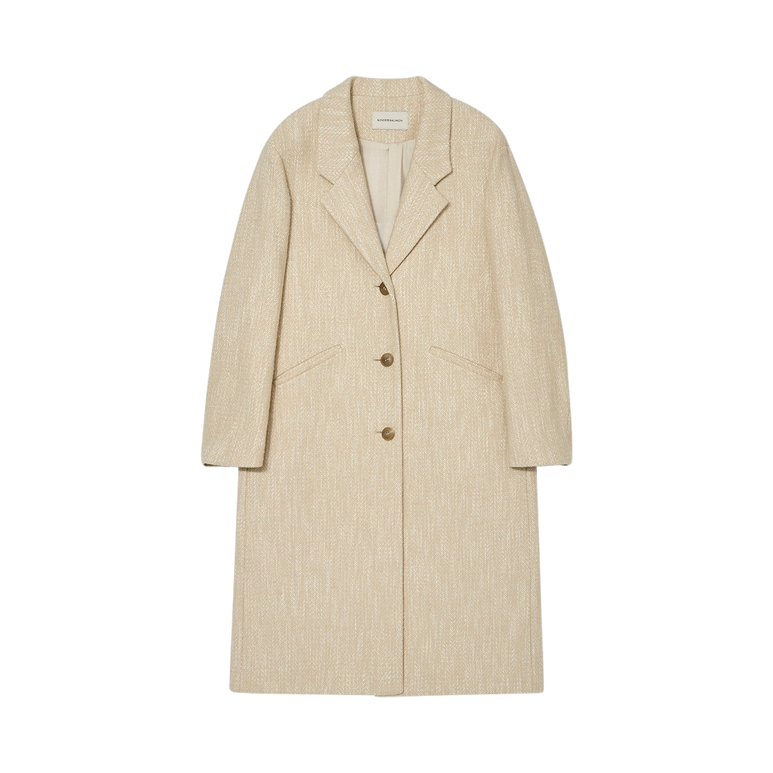 FW23OUT06MC Kindersalmon Women Single Coat Macadamia - FW23