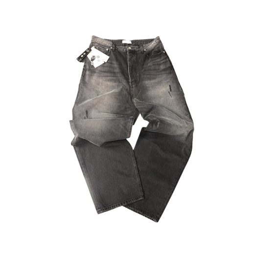 Undermycar IEK Gashutein 6 Hand Brush Washed Wide Jeans Vapor Blue - 24SS