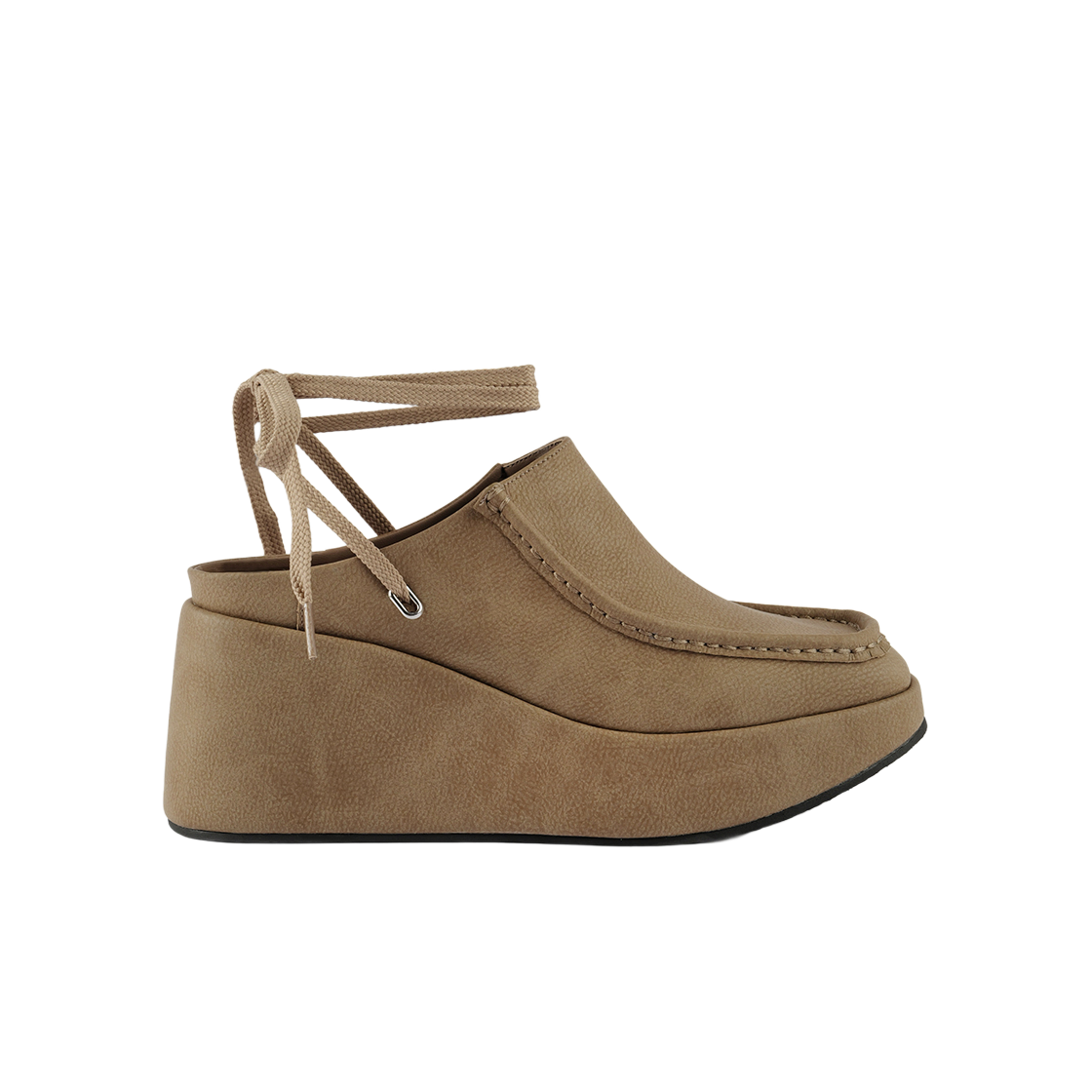 무드나잇 브로디 웨지 플랫폼 클로그 l 베이지(Moodnight Wedge Platform Clogs l Beige)