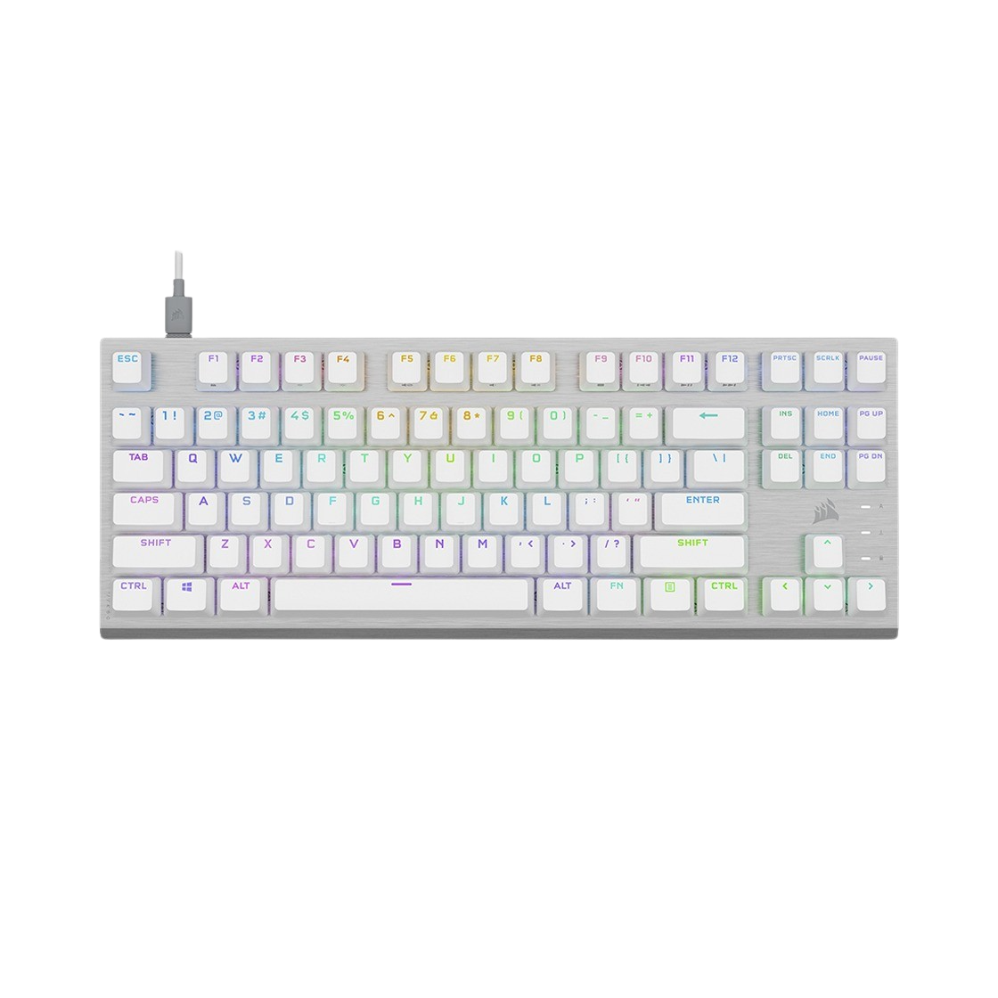 커세어 K60 RGB PRO TKL OPX 기계식 게이밍 키보드 화이트 (영문자판)(CORSAIR K60 RGB PRO TKL OPX Mechanical Gaming Keyboard White (English))