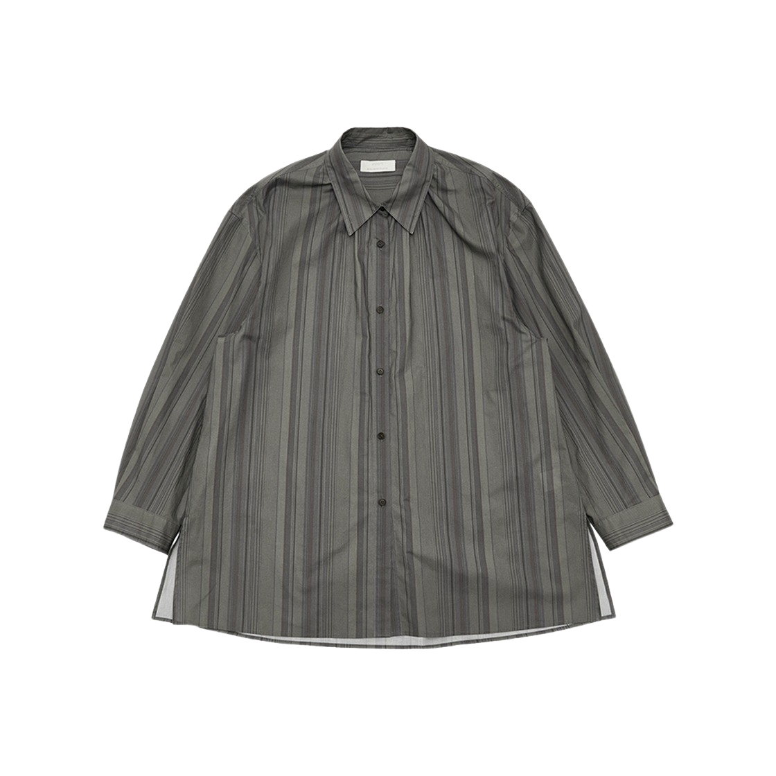 KW4DSHLAM10ML Amomento Women Neck Shirring Oversized Shirts Stripe - 24FW