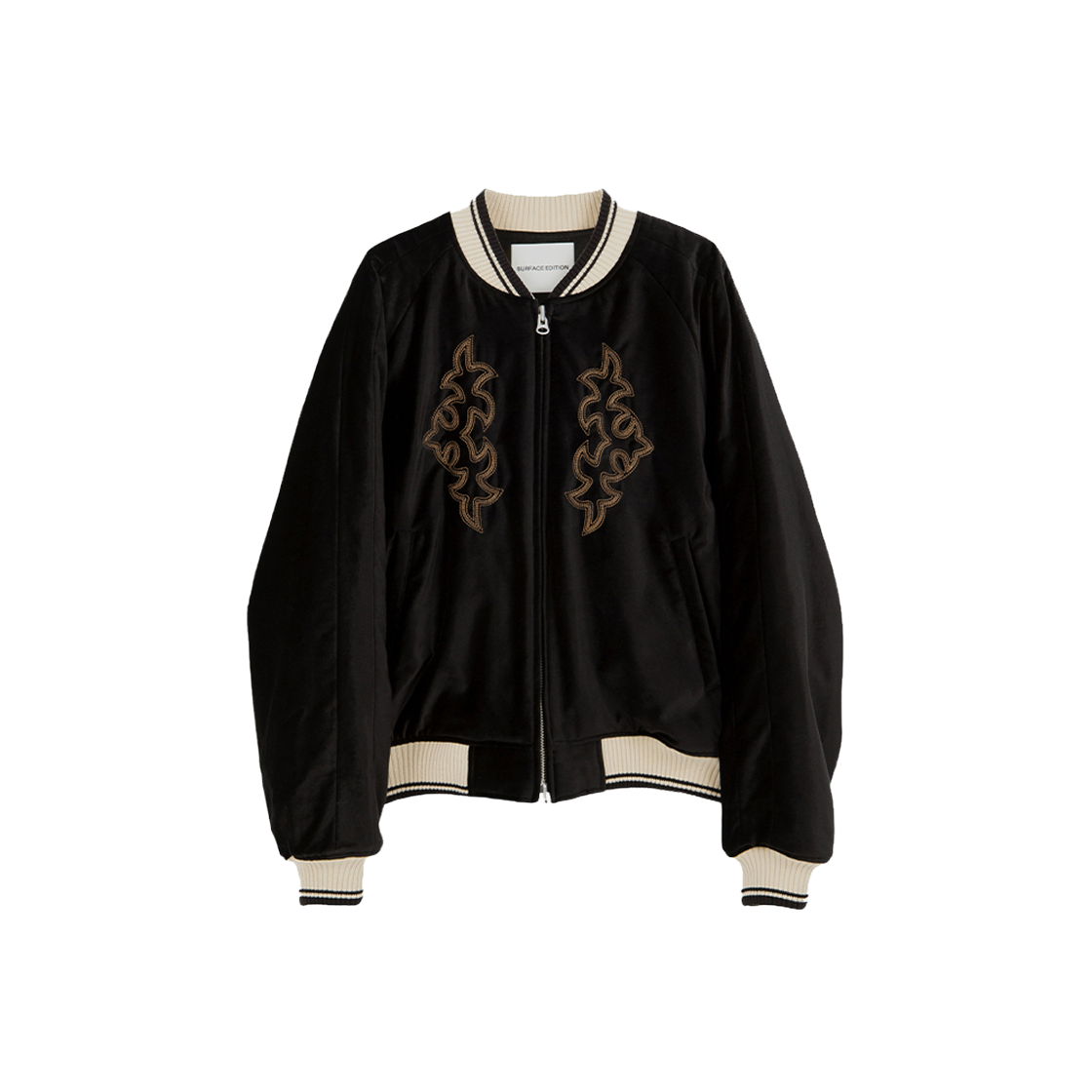 SE24FJC01BK Surface Edition Velvet Souvenir Jacket 3.0 Black - 대표 이미지 #1