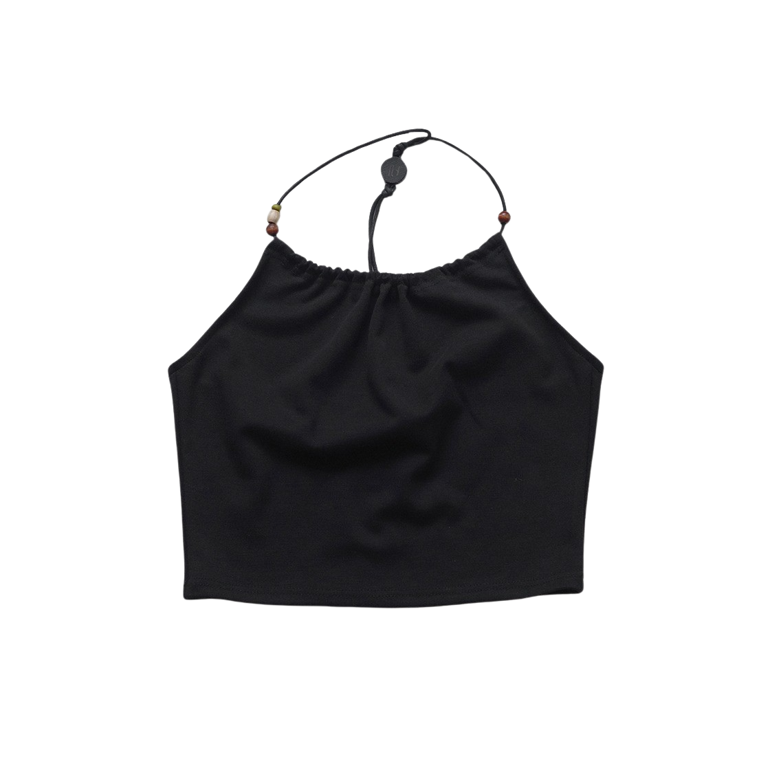 23SS3RDTOP08 Rubati Halterneck Wooden Beads Top Black
