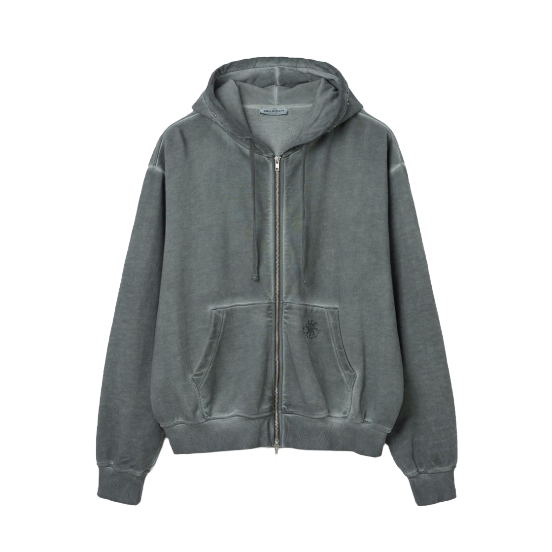 밀로 아카이브 스프레드 이지 워시드 후드 집업 페이드 그린(Millo Archive Spread Easy Washed Hood Zip Up Fade Green)