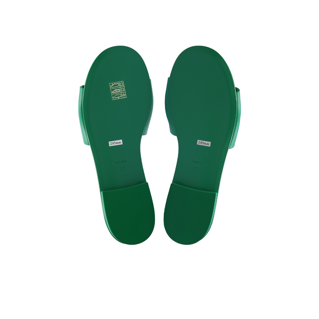 [A등급] 샤넬 G39988 슬라이드 샌들 레더 그린 화이트 37.5([A등급] Chanel Vintage Slide Sandals Leather Green White) - 4