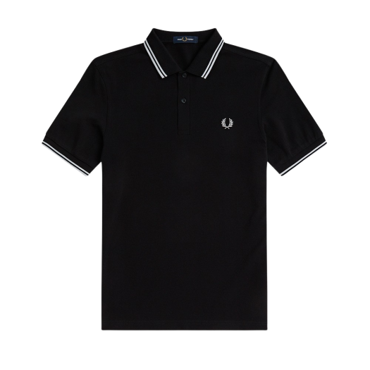 AFPM2413600-350 Fred Perry M3600 Twin Tipped Fred Perry Shirt Black/White