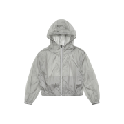 Amomento Hood Shirring Jumper Light Grey