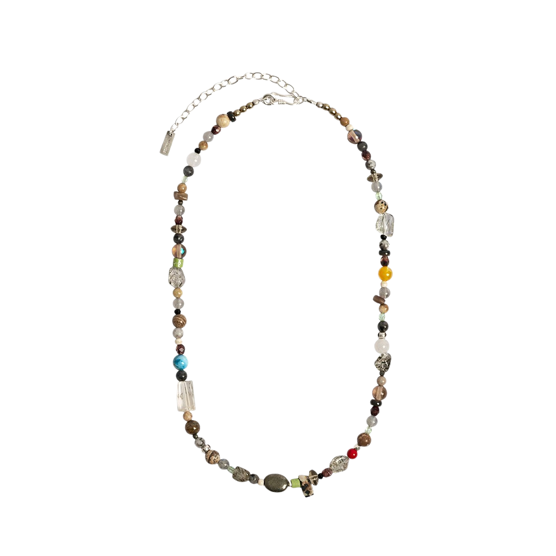 H24SSN05SV-MT-06 Hypnotize Gemstone Mix Necklace