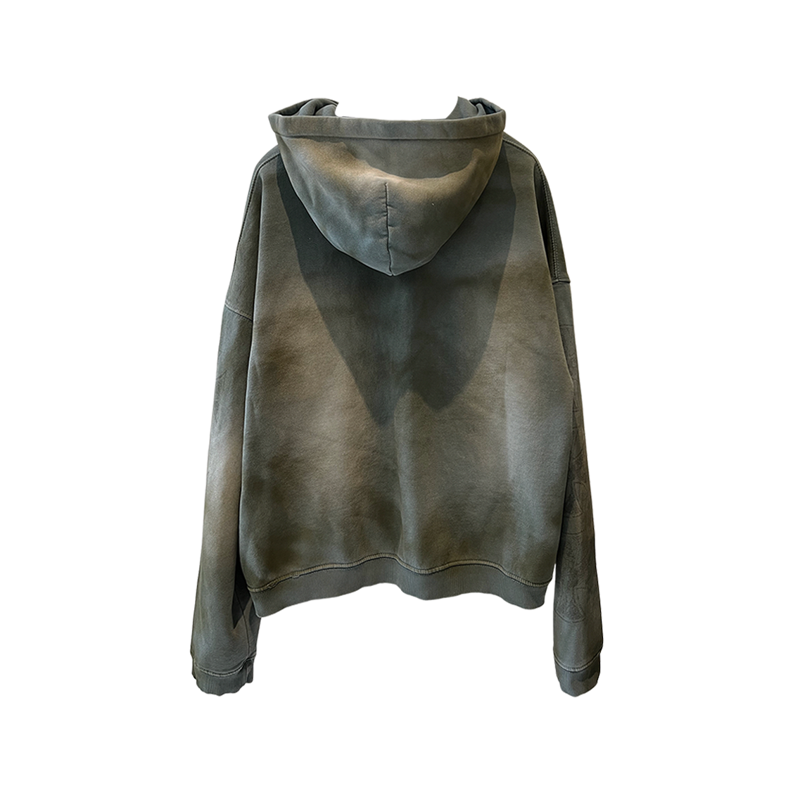 Undermycar】BEHIND VEILS SILENT SAINTS VINTAGE ZIPPED HOODIE Undermycar AGED MULTI PATCH DIRTY MELANGE ZIPPED HOODIE