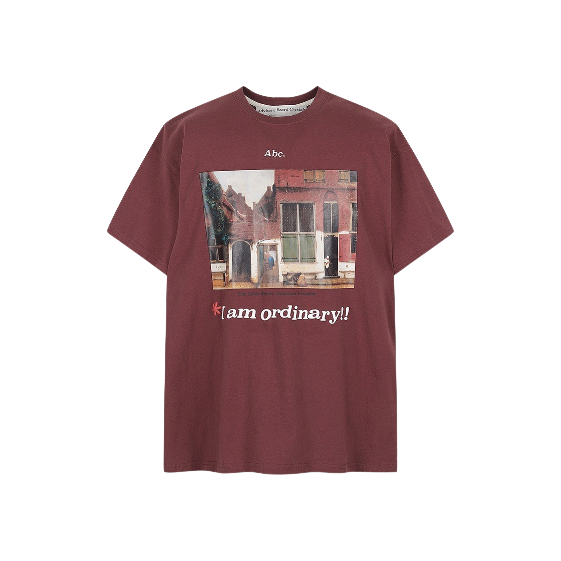 어드바이저리 보드 크리스탈 아이 앰 오디너리 숏슬리브 티셔츠 옥스블러드 레드(Advisory Board Crystals I Am Ordinary SS T-Shirt Oxblood Red)