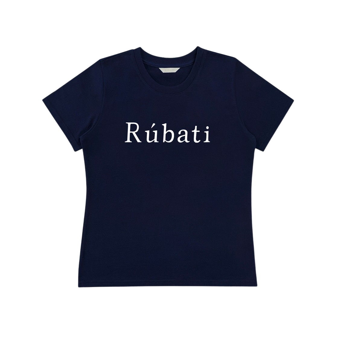 23SS3RDTOP14 Rubati Serif Logo Tshirt Navy