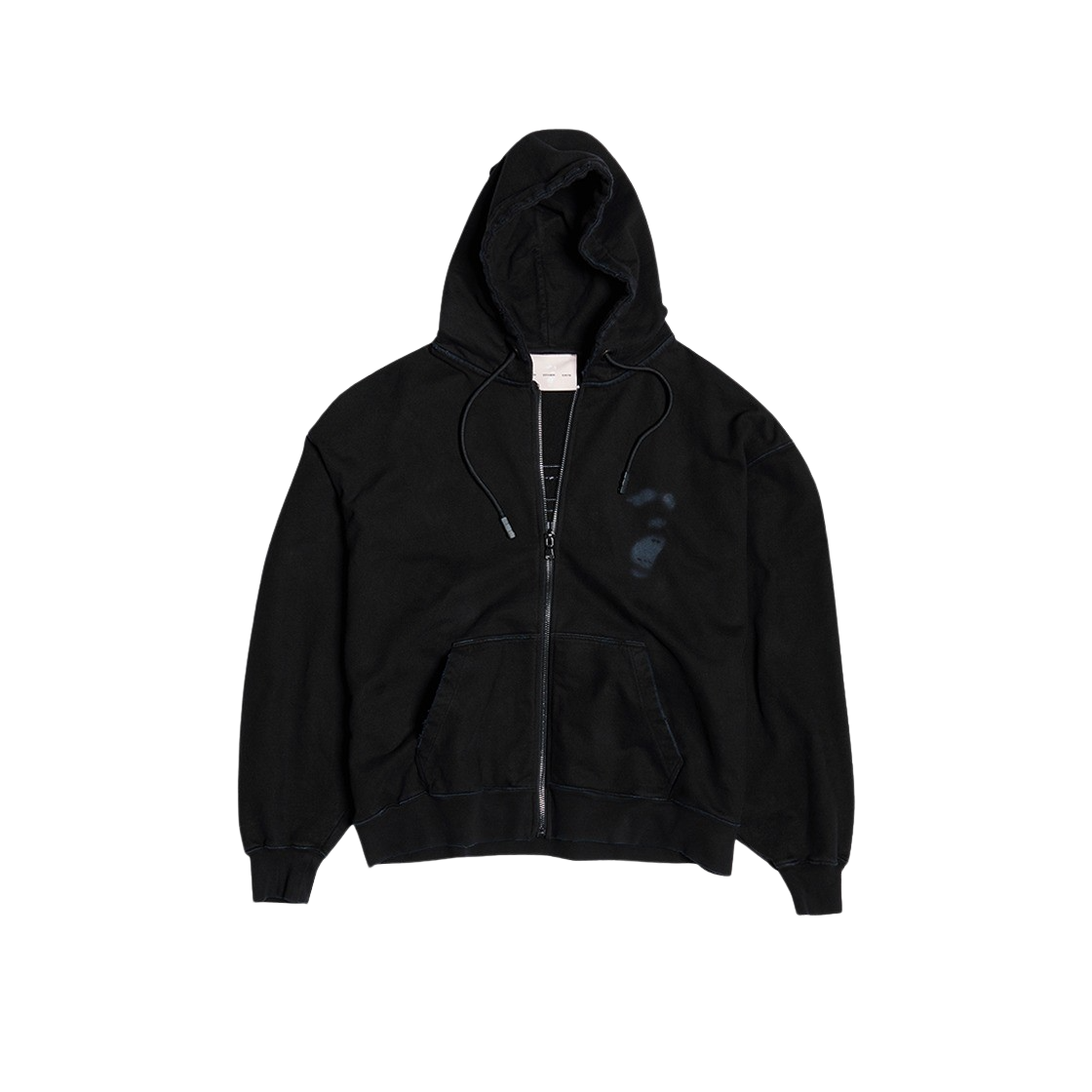 [KREAM 단독] AOD 집 코튼 후디 네로 블랙 - 24FW([KREAM 단독] AOD Zip Cotton Hoodie Nero Black - 24FW)
