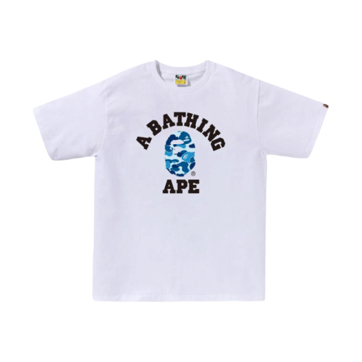 BAPE ABC Camo College T-Shirt White Blue