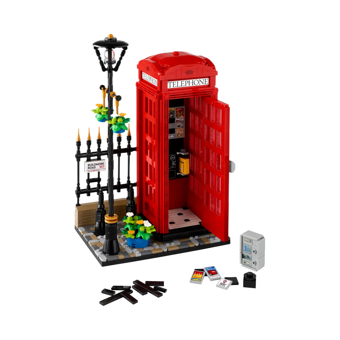 레고 빨간 런던 공중전화 박스