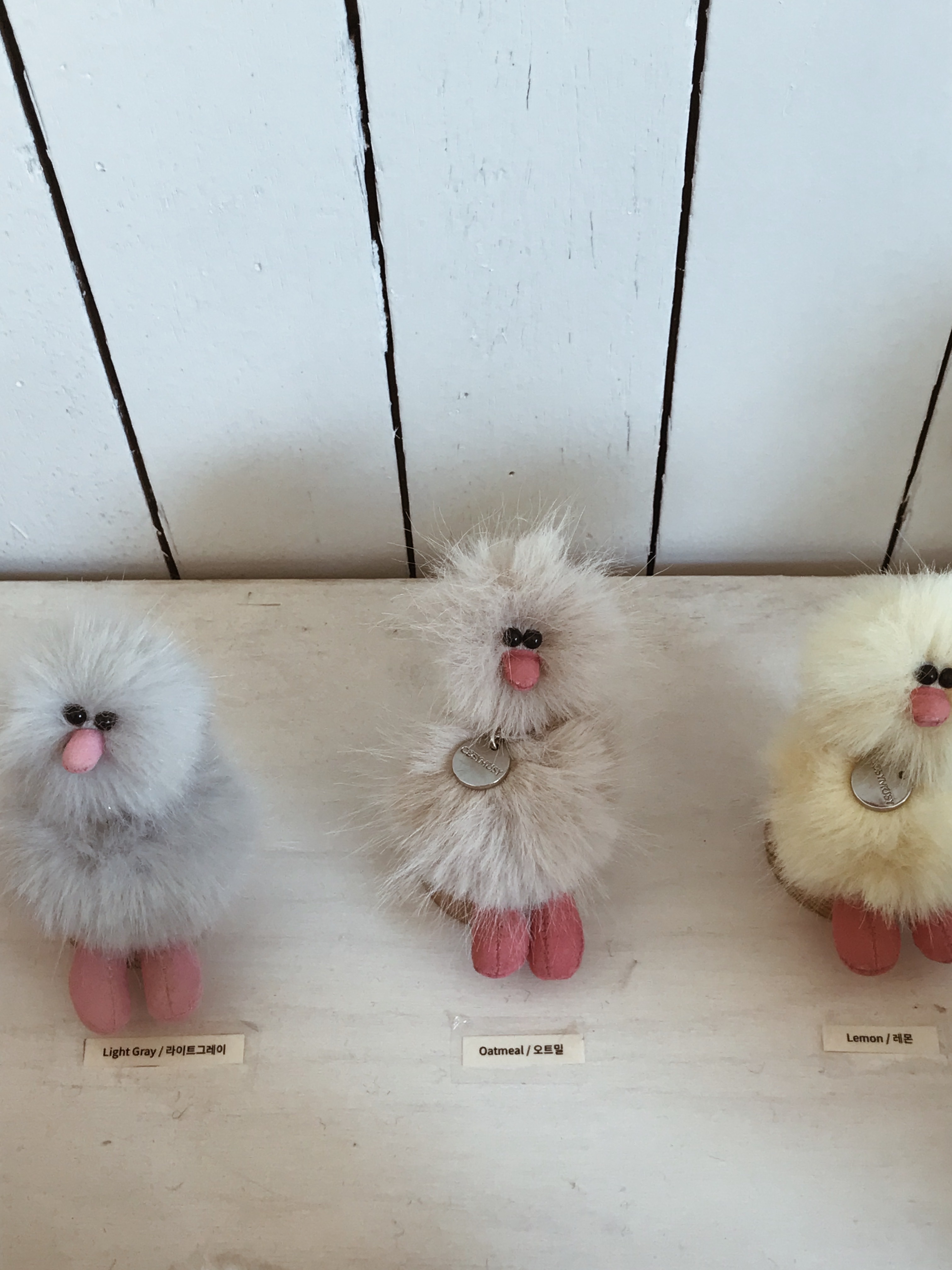 Cosymosy Mini Bird Bird Keyring Oatmeal 착용 스타일