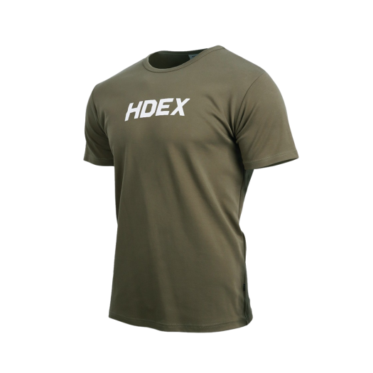 HD21FTS102KH HDEX Main Logo Muscle Fit Sleeve T-Shirt Khaki