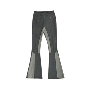 Newalrin Rider Embroidery Line Boot Cut Leggings Gray