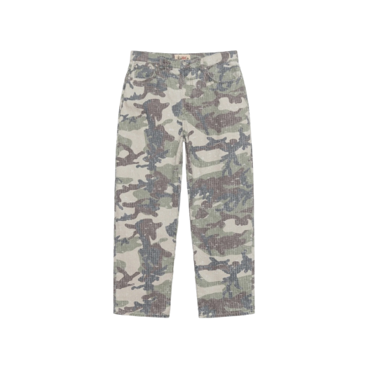 Stussy Camo Canvas Big Ol’ Jean Needlepunch Woodland Camo