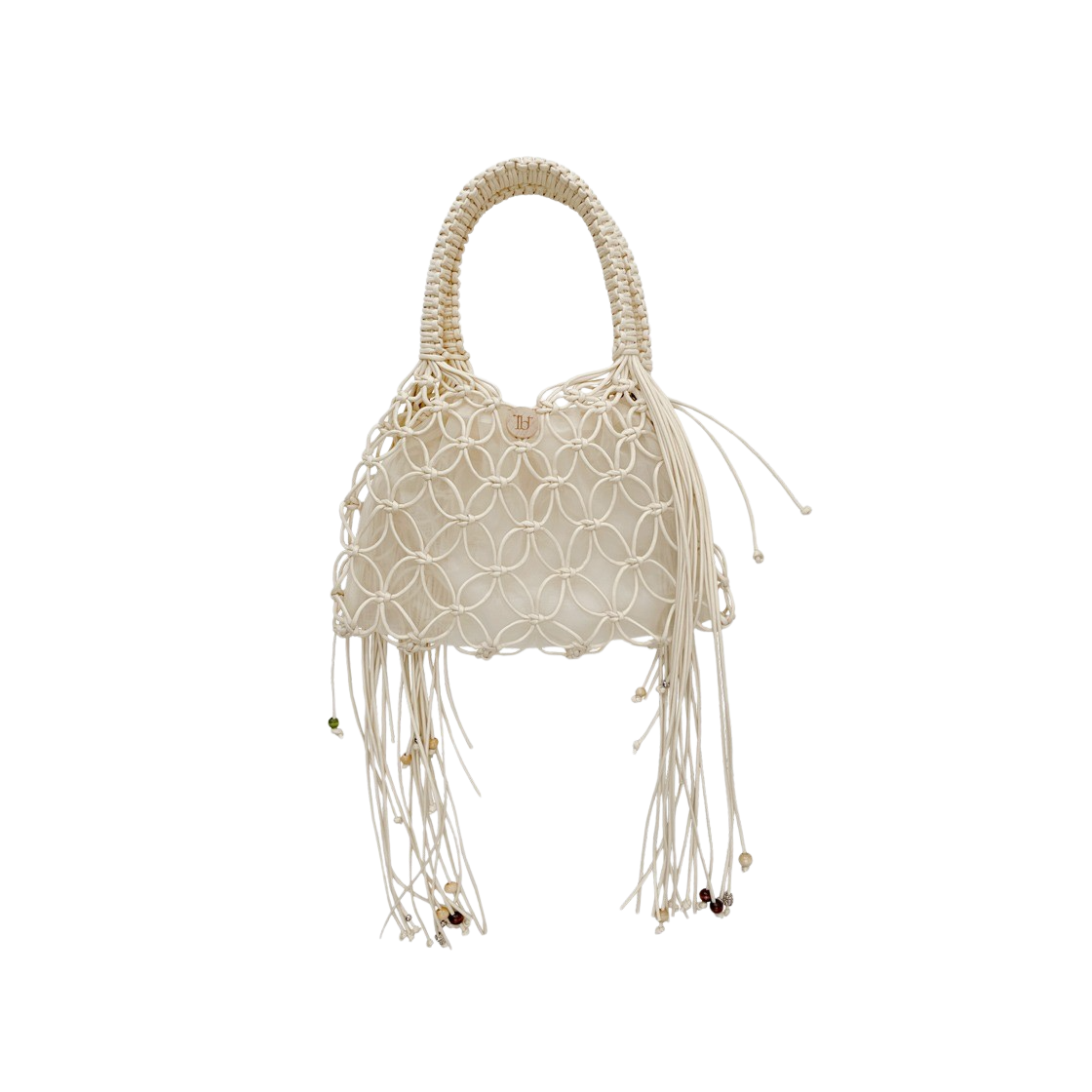 2024SSBAG02 Rubati Macrame Tassel Tote Bag Cream
