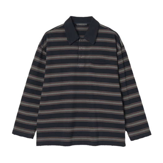 ML478CHG Millo Archive Usual Pigment Collar T-Shirts Charcoal Gray