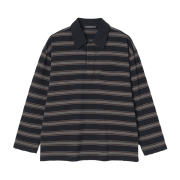 Millo Archive Usual Pigment Collar T-Shirts Charcoal Gray