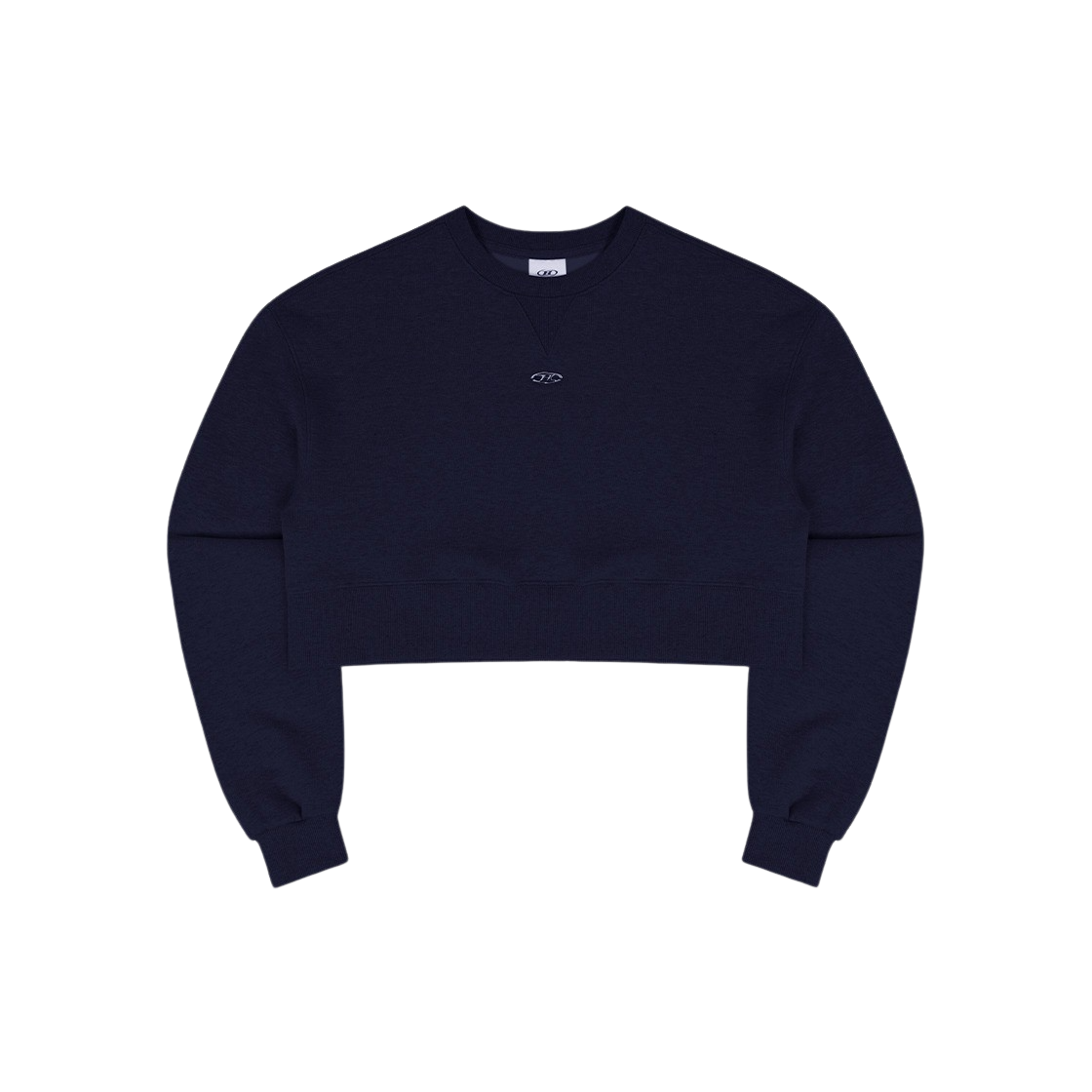 본투윈 B 펜던트 크롭 스웻셔츠 네이비