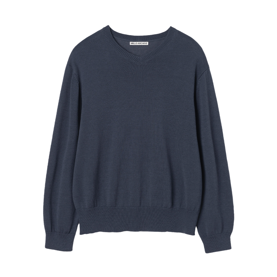 밀로 아카이브 크롭 브이넥 니트 네이비
