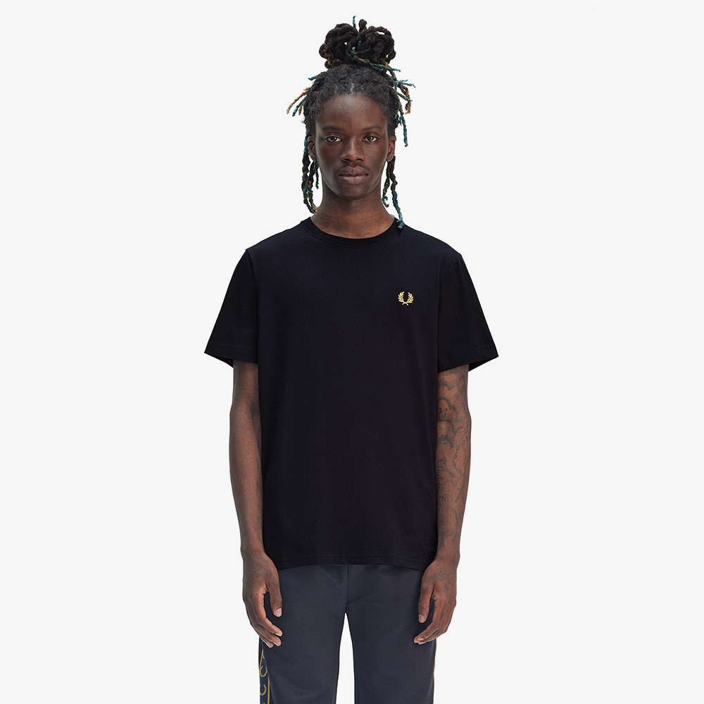 프레드페리 크루넥 티셔츠 네이비/허니콤(Fred Perry Crew Neck T-Shirt Navy/Honeycomb) - 2