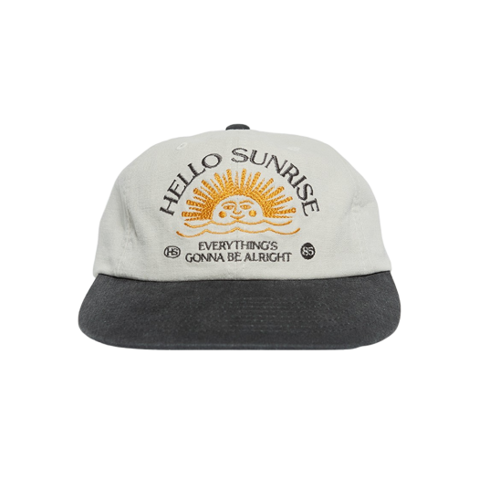 HELLO■Washed HS Arch Logo 6Panel Cap_Off WhiteNavy ■送料込 헬로선라이즈 워시드 HS 아치로고 6패널 캡 아이보리 & 네이비