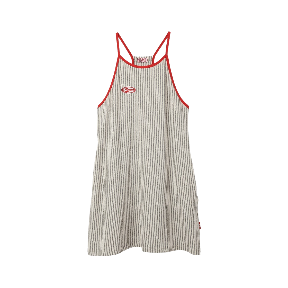 미나수 썸머 스트라이프 테리 스트랩 원피스 그레이(Menasoo Summer Stripe Terry Strap Onepiece Gray) - 1