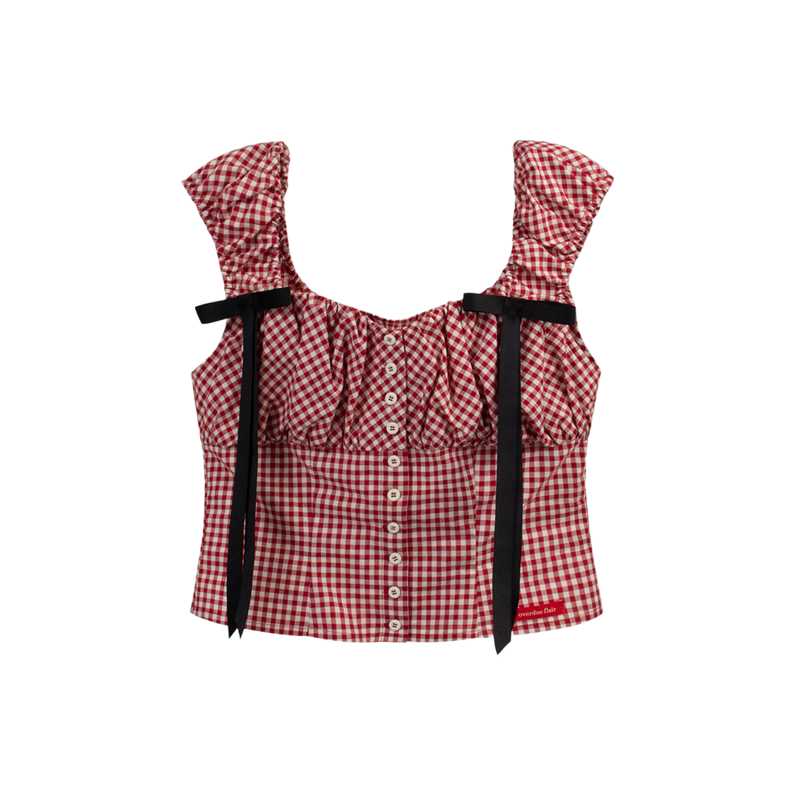 overdue flair redチェックキャミソール overdue flair redチェックキャミソール