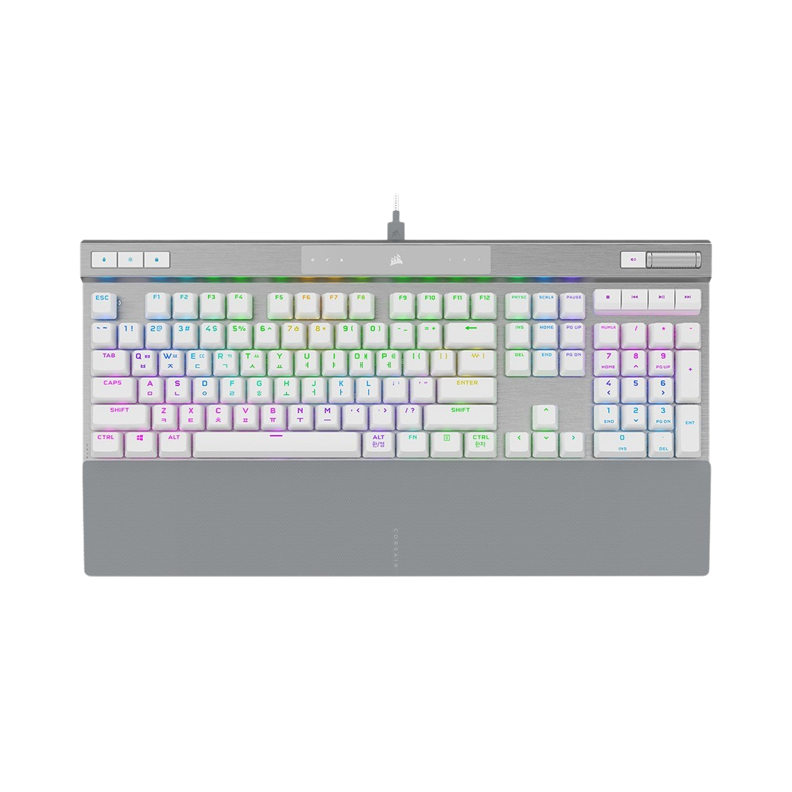 커세어 K70 RGB 프로 OPX 광적축 게이밍 기계식 키보드 화이트(Corsair K70 RGB Pro OPX Gaming Mechanical Keyboard White)