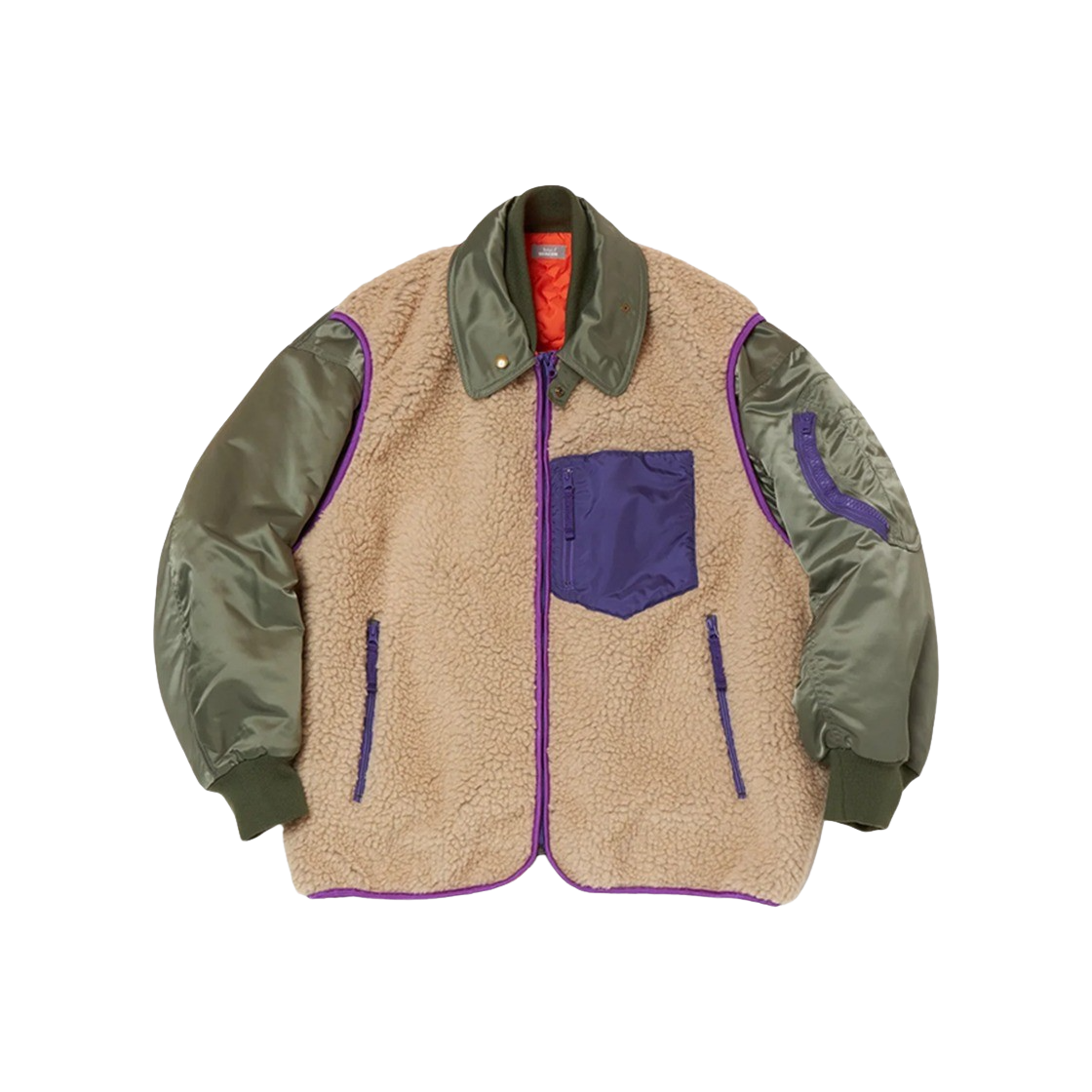 KM4DOTBKB05GN Kolor Beacon 24WBM-G02134 Blouson Army Green - 24FW