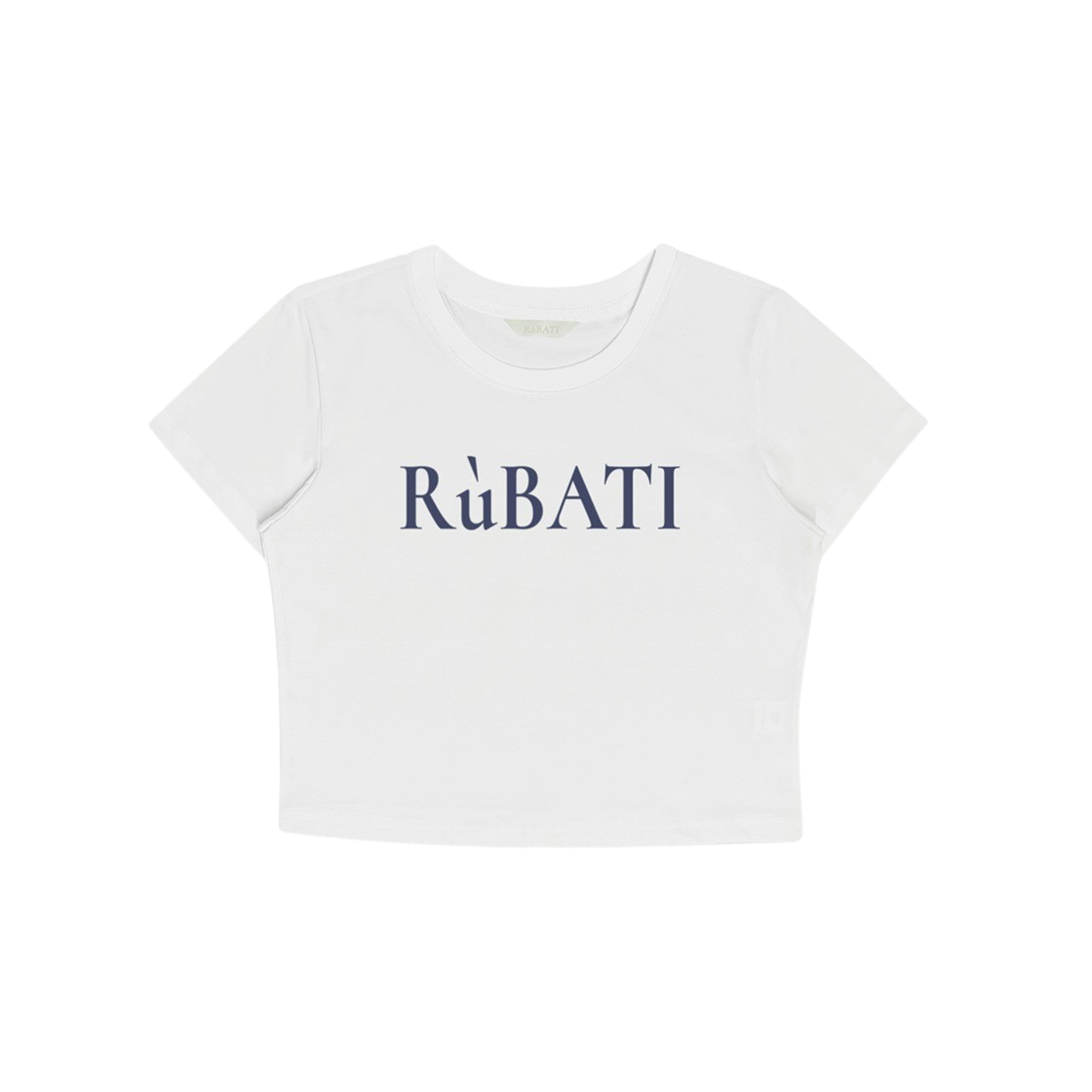 2024RETEE18 Rubati Logo Crop Tshirt White