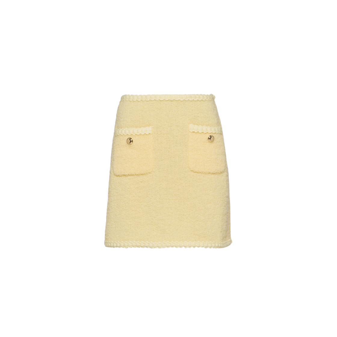 (W) 미우 미우 부클레 스커트 크림((W) Miu Miu Boucle Skirt Cream) - 1