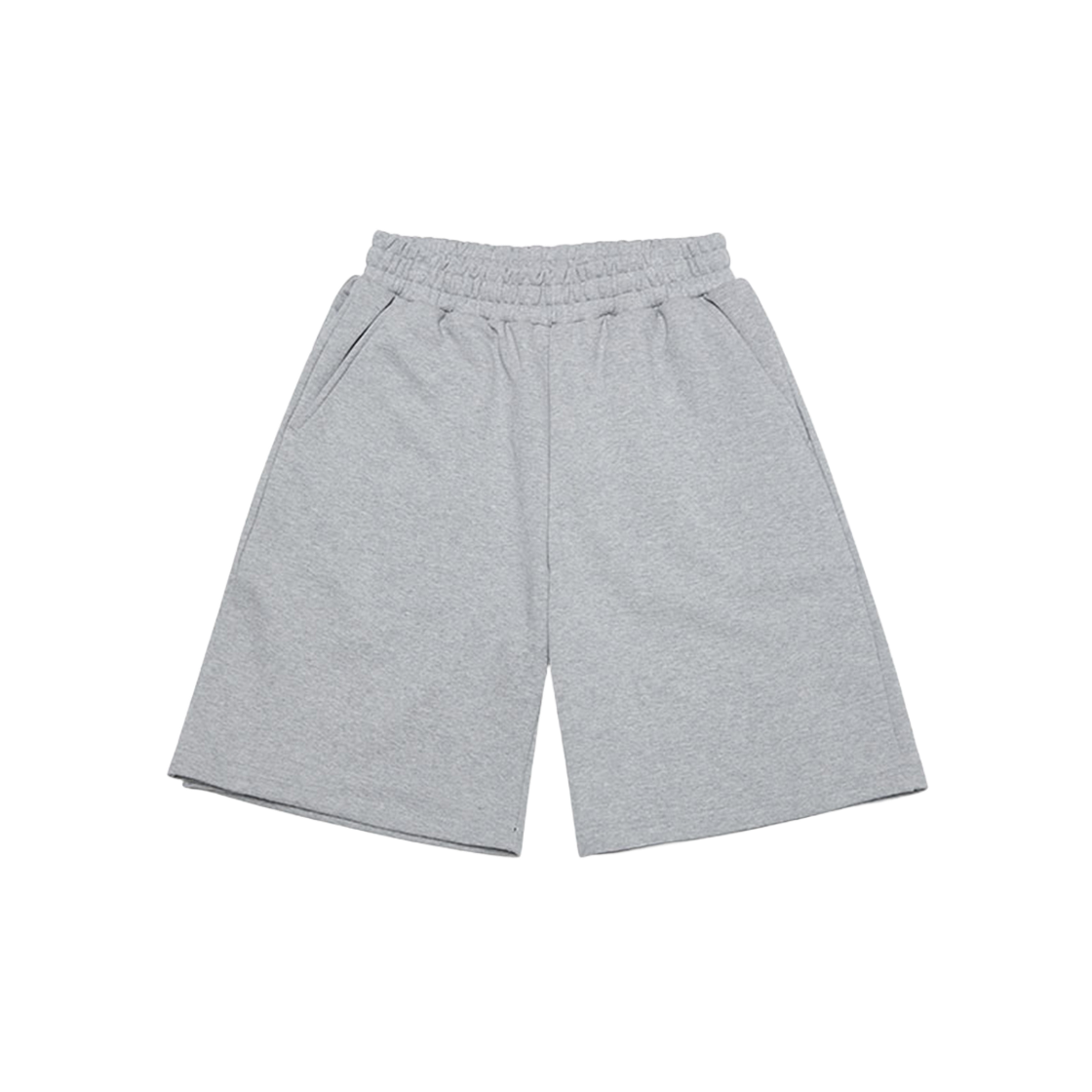 ARPT4103-Gray Arrayed Comfy Inverted Pleat Sweat Half Pants Gray