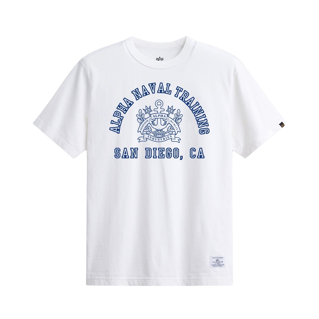 AI24I1000014WHE ALPHA INDUSTRIES Naval Base San Diego T-Shirts White - 대표 이미지 #1