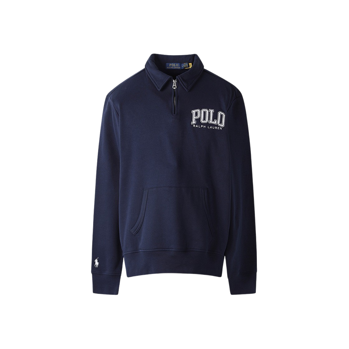[30%적립] 폴로 랄프 로렌 로고 플리스 칼라 스웨트셔츠 크루즈 네이비 - 24FW([30%적립] Polo Ralph Lauren Logo Fleece Collared Sweatshirt Cruise Navy - 24FW)