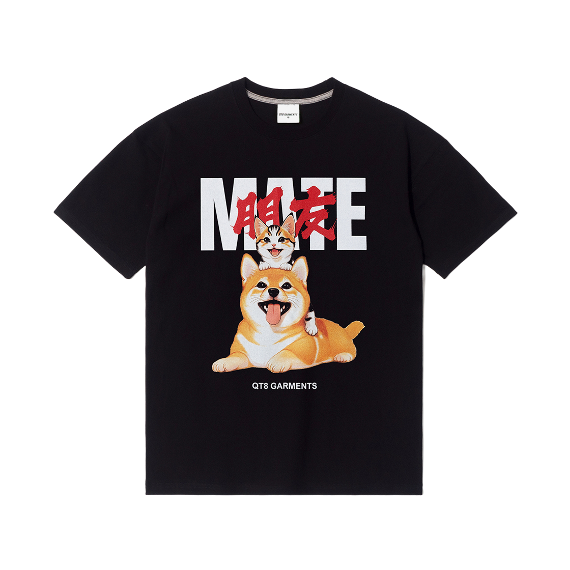 큐티에잇 가먼츠 메이트 티 블랙(QT8 GARMENTS Mate Tee Black) - 1