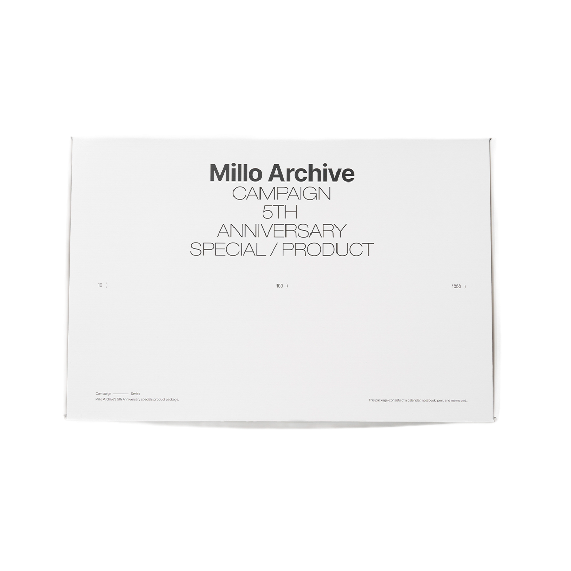 밀로 아카이브 캠페인 유니크 5주년 기프트 패키지 화이트