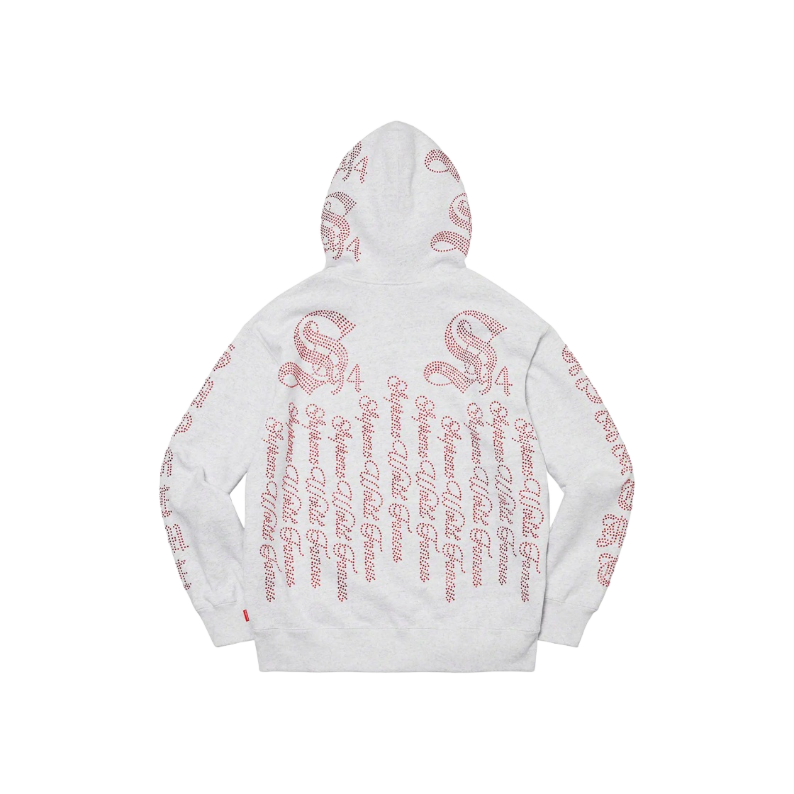- Supreme Rhinestone Zip Up Hooded Sweatshirt Ash Grey - 22SS - #2